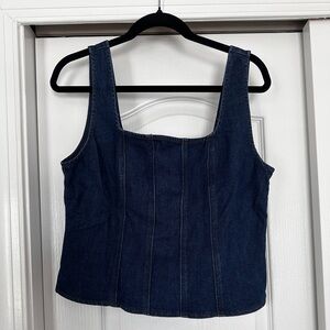 NWOT Rachel Zoe Dark Blue Denim Tank Top